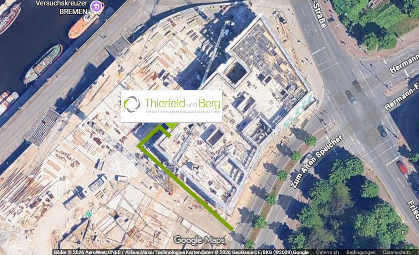 Grafik: Anfahrt am Standort Bremen
